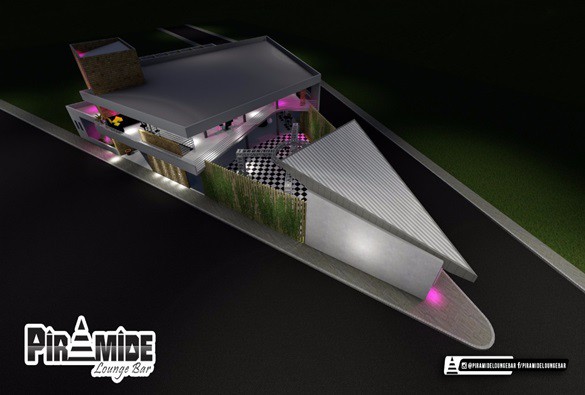 Pirâmide Lounge Bar: Obra à todo vapor! 