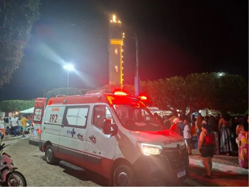 Homem sofre crise convulsiva durante Novenário do Bom Jesus do Taquari e é socorrido pelo Samu em Livramento
