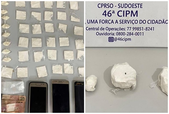 Indivíduos são encaminhados à Delegacia sobre suspeita de tráfico de drogas em Livramento