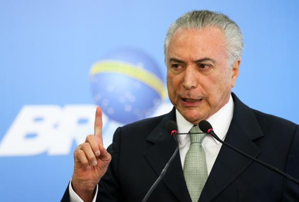 Presidente Michel Temer faz pronunciamento à nação