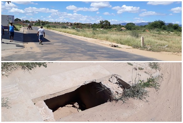 Boca de lobo danificada na Avenida Dr Nelson Leal traz riscos de acidentes