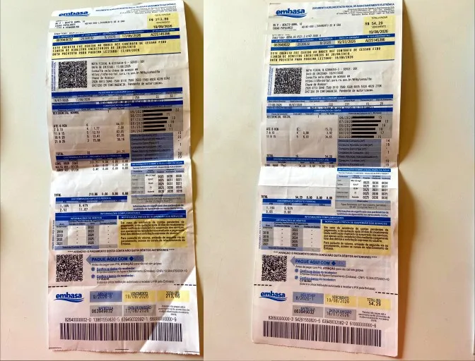 Moradora de Livramento questiona aumento de mais de R$ 150 na conta de água após perda da tarifa social