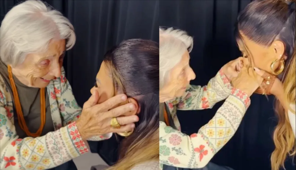 Idosa de 94 anos realiza sonho e conhece Simone Mendes pessoalmente