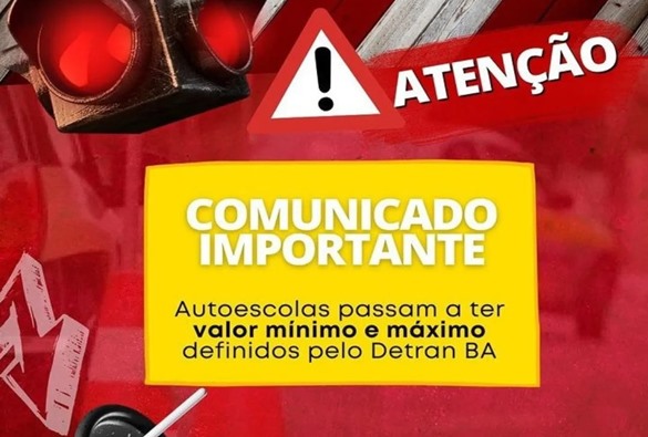 Auto Escolas passam a ter valor mínimo e máximo definidos pelo Detran-BA