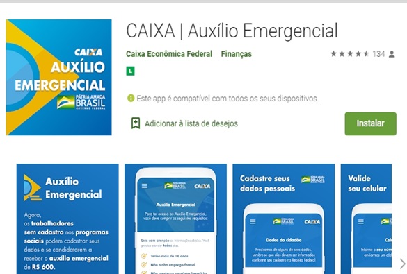 Foi lançado aplicativo e site para cadastro de auxílio de R$ 600 para informais