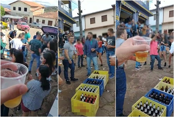 Rio de Contas: Jovens promovem festa com muita cerveja e aglomeração em Mato Grosso