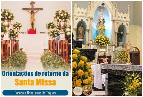  Igrejas católicas de Livramento passam a liberar celebrações para fiéis, mas com restrições