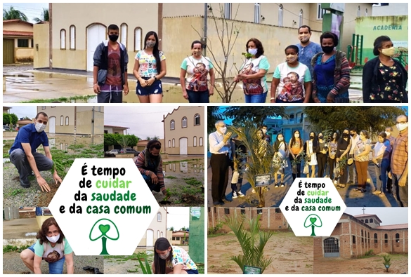 Igreja católica em Livramento planta árvores em homenagem às vítimas de covid-19