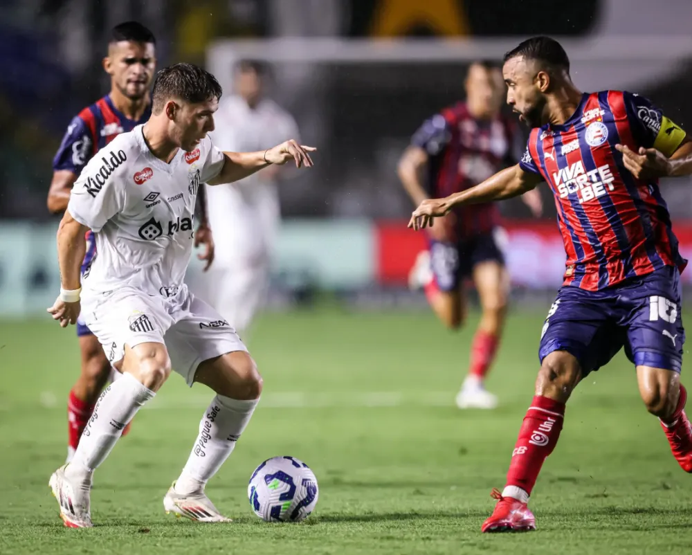 Bahia arranca empate contra o Santos e segue invicto no Brasileirão