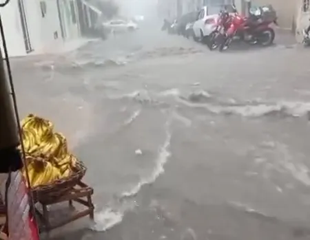 Chuvas fortes e queda de temperatura em Livramento surpreendem moradores