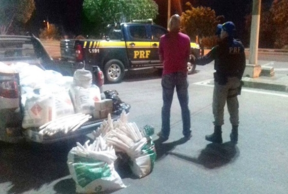 Quase uma tonelada de explosivos destinada a garimpeiros é apreendida na Chapada