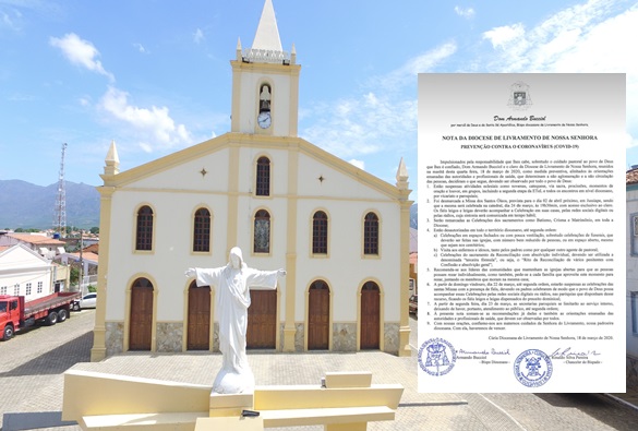 Coronavírus: Diocese de Livramento emite nota sobre novas normas a serem tomadas pela igreja católica