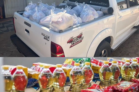 STAFF distribui cestas básicas