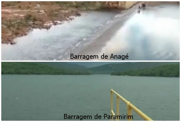 Barragem de Anagé 'sangra' pela segunda vez em seis anos; Zabumbão em Paramirim se aproxima de 90% e pode verter nos próximos dias