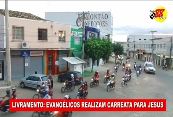 Igrejas evangélicas em Livramento realizam carreata para Jesus 
