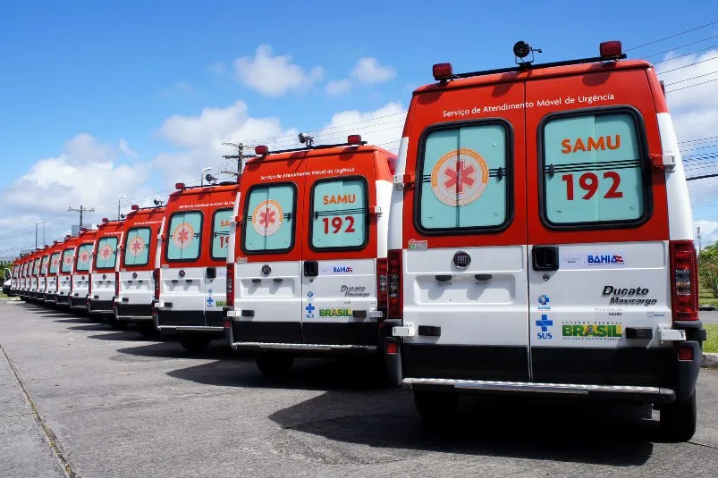 Ministério da Saúde entrega 27 novas ambulâncias do SAMU para a Bahia