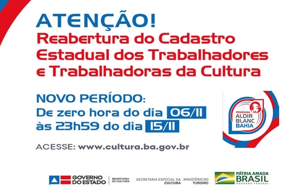 Atenção trabalhadores da cultura em Livramento, foi reaberto cadastro Estadual para renda emergencial 
