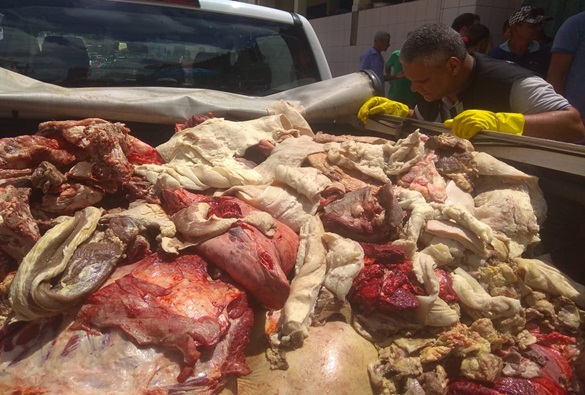 Adab, Vigilância Sanitária de Livramento e Polícia Militar realizam apreensão de carne em más condições de refrigeração 