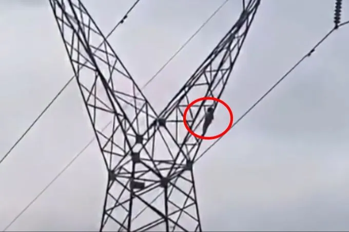 Menino de 5 anos sobe sozinho ao topo de torre e é resgatado pelos bombeiros 