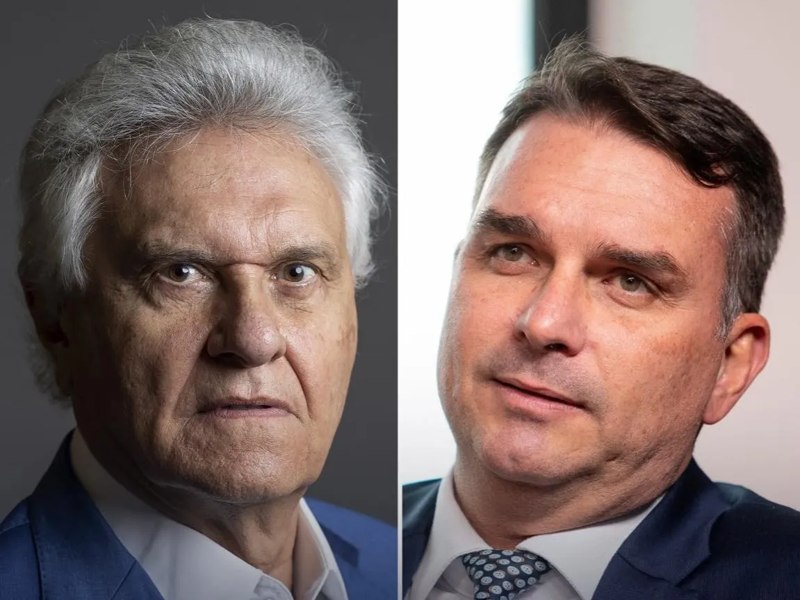 Ronaldo Caiado oficializa apoio a Flávio Bolsonaro no 2º turno contra Lula