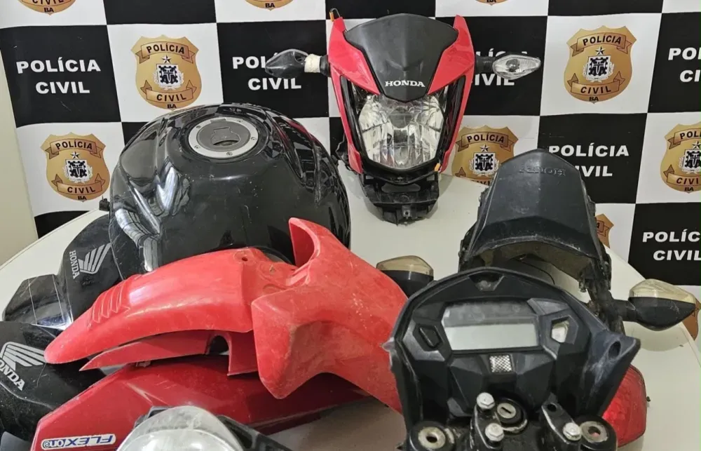 Homem é preso em flagrante por receptação de peças de motocicleta furtada em Vitória da Conquista