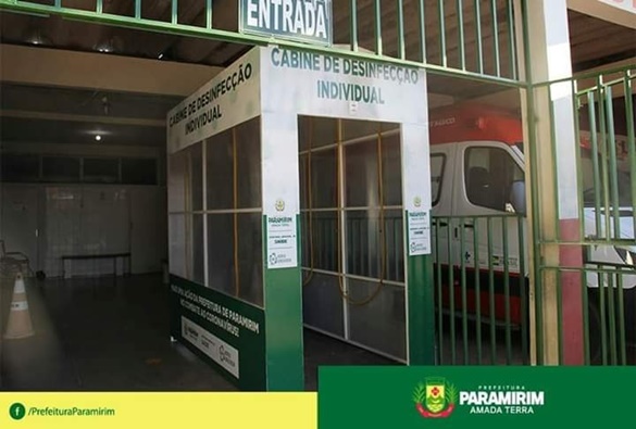 Hospital de Paramirim ganha cabine de desinfecção