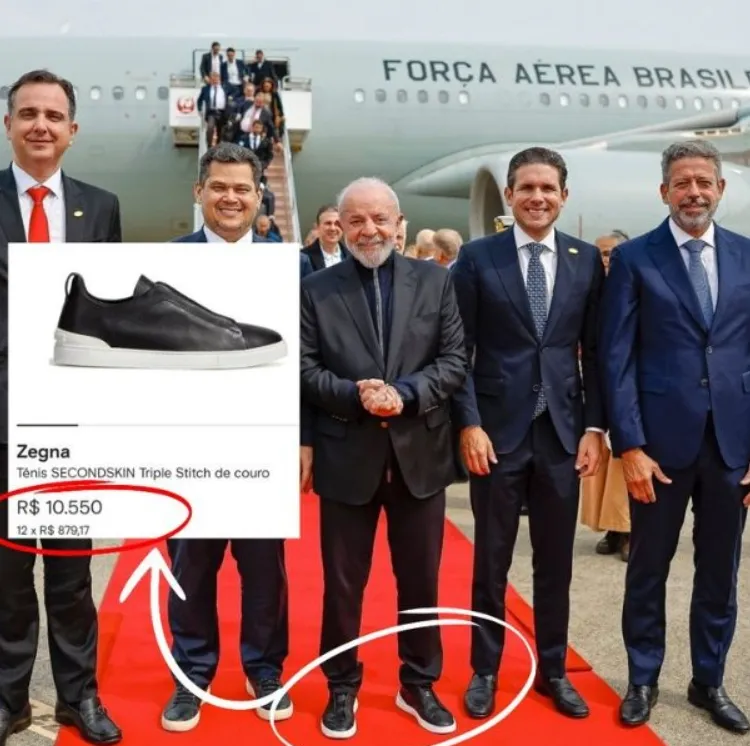 Lula usa tênis de R$ 10,5 mil e gera críticas nas redes sociais