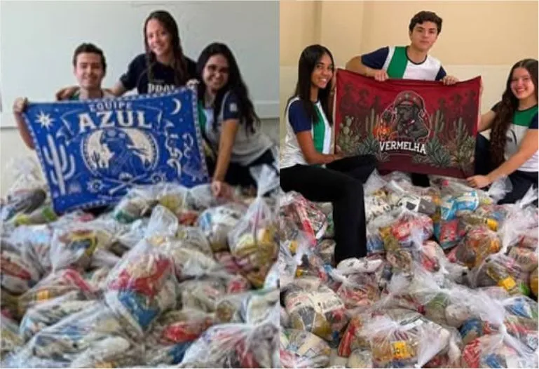 Gincana Probo COC arrecada 1080 cestas básicas, produtos de limpeza e higienização 