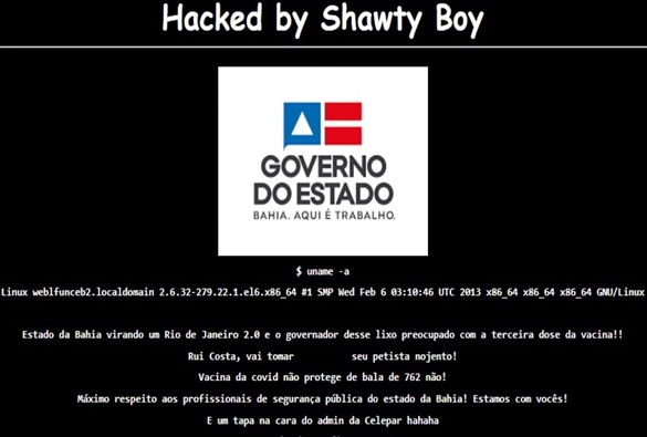 Site da Secretaria de Segurança Pública é hackeado e amanhece com mensagem contra governador