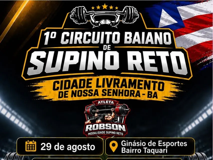 1º Circuito Baiano de Supino Reto acontece neste sábado em Livramento