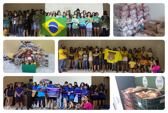 Alunos do Colégio Probo COC arrecadam em gincana escolar quase quatro toneladas de alimentos em Livramento