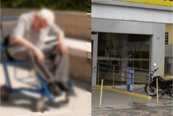 Mulher leva homem morto em cadeira de rodas para sacar empréstimo bancário