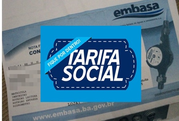 Governo da Bahia propõe que famílias inscritas na Tarifa Social da Embasa, com consumo menor que 25m³, não paguem conta de água por três meses 